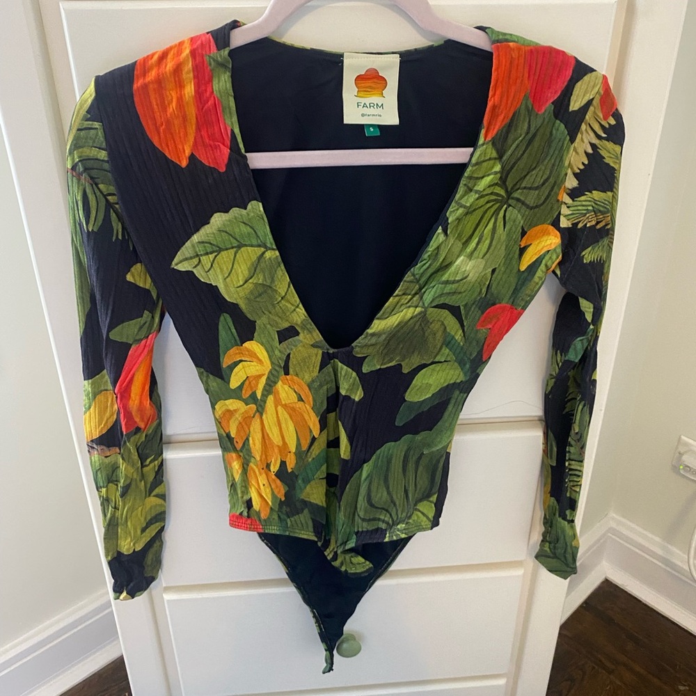 Farm Rio Floral Long Sleeve Bodysuit